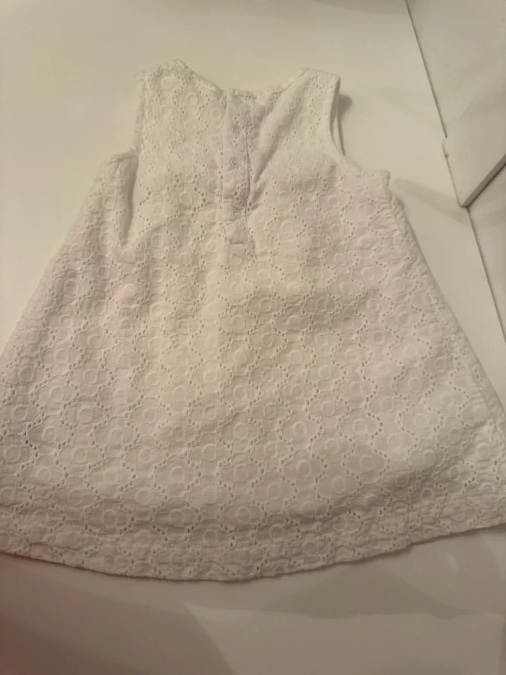 Cat & Jack White Eyelet Ruffle Dress
